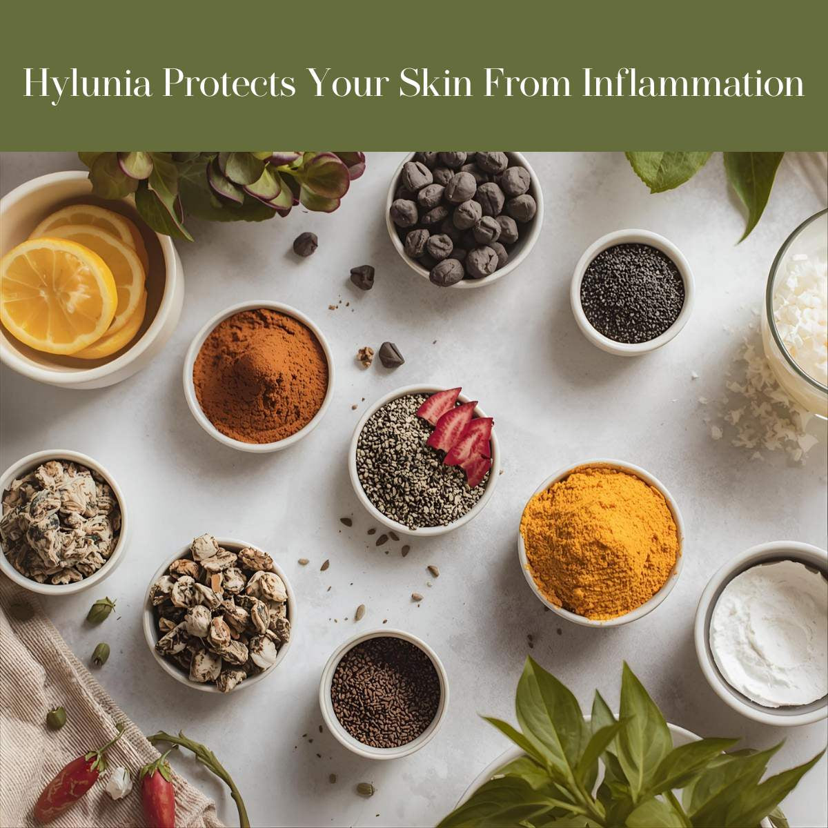 How Hylunia Keeps Your Skin Young & Inflammation-free with natural ingredients and herbs.