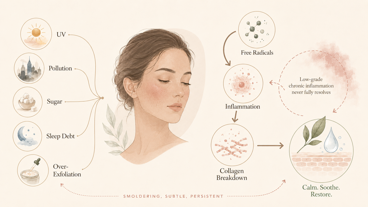 Inflammaging: Why Skin Ages Faster When It Stays Inflamed